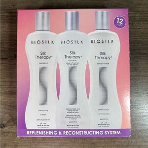 Biosilk Silk Therapy Replenish & Reconstruct Original Shampoo/Conditoner 12oz 3